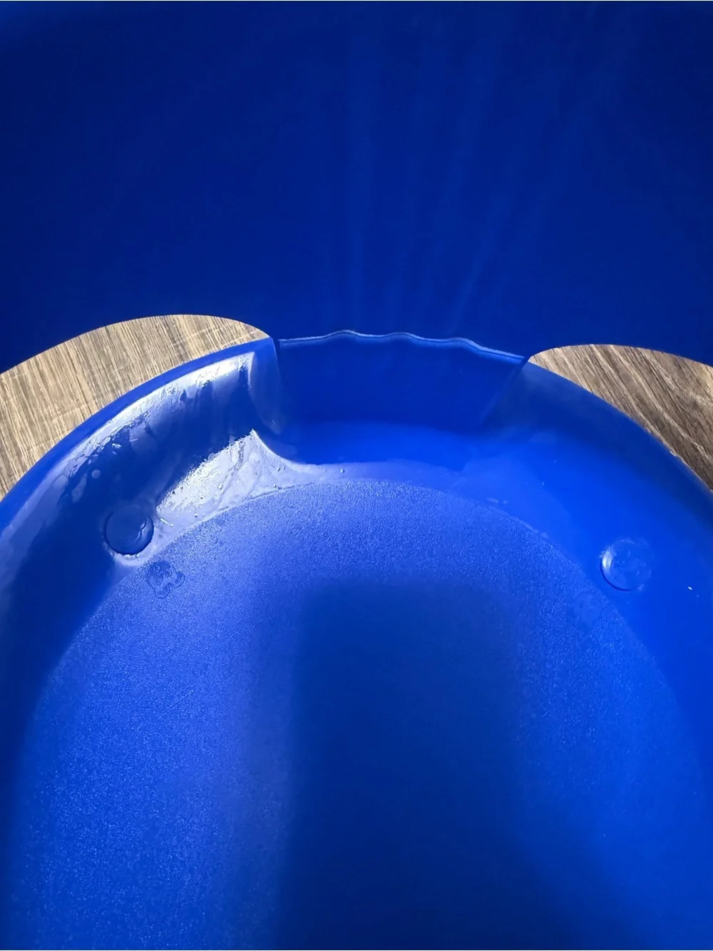 Keter Blue Baby Bath Seat Toddler Bath Ring Support Seat Non-Slip Suction Cups